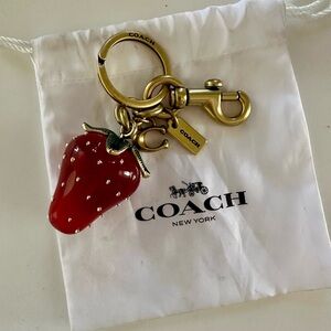 Coach Red Strawberry Bag Charm